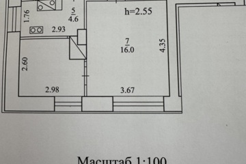 2-к квартира, 34,8 м², 1/2 эт.