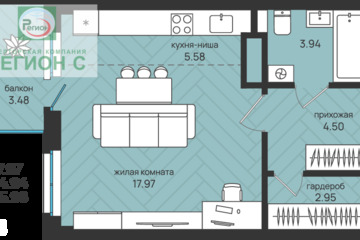 Студия, 35,9 м², 8/16 эт.