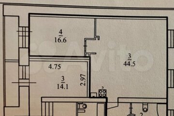 2-к квартира, 71 м², 5/5 эт.