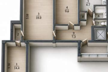 3-к квартира, 62,1 м², 6/9 эт.